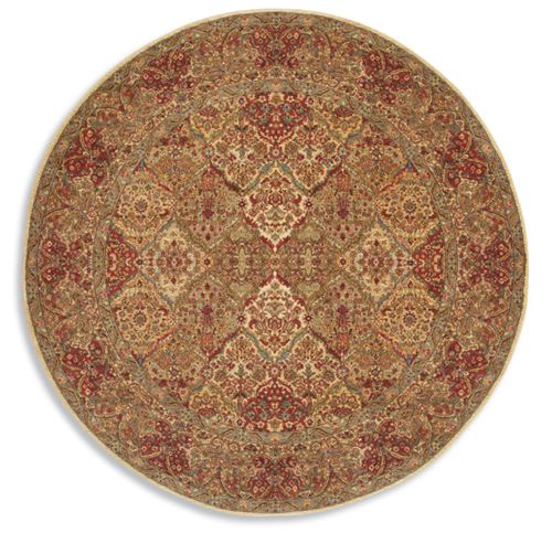 Round hand knotted rug